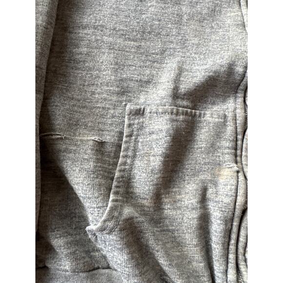Vintage 80’s Big Yank Thermal Lined Heather Gray M Full Zip Hoodie Sweat Jacket - Picture 4 of 9
